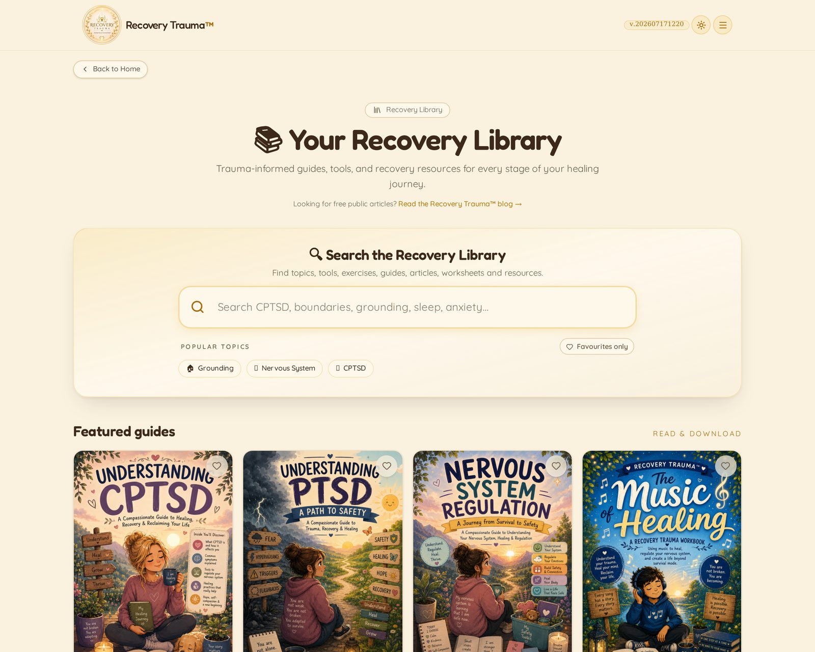 Recovery Library preview