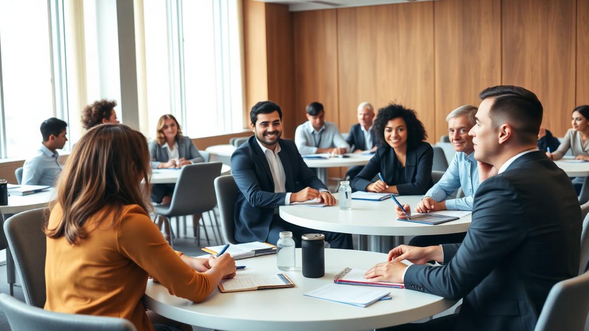 Cover photo for 8th International Complex Trauma Conference: people taking notes at round tables during a training seminar